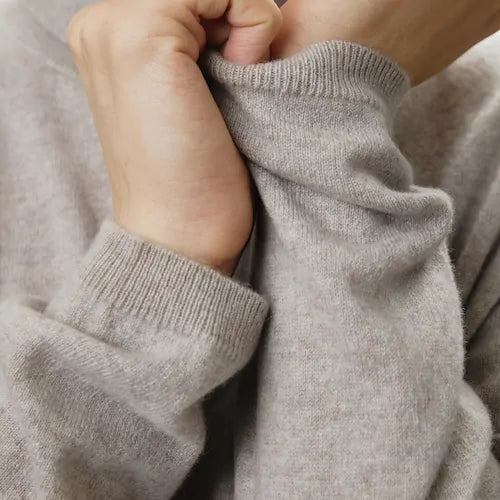 Kaschmir Pullover in taupe
