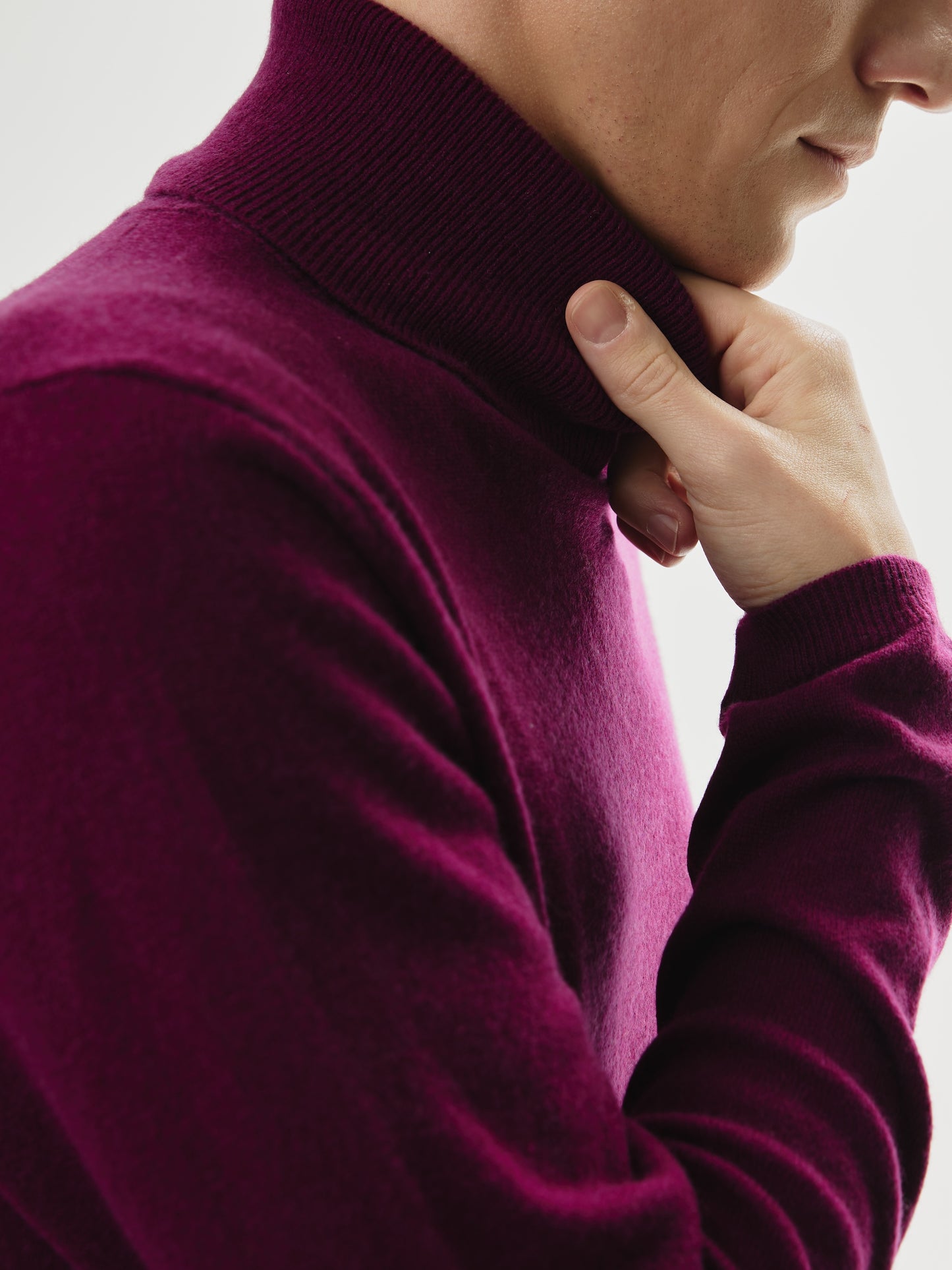 Essentials Rollkragen Weinrot