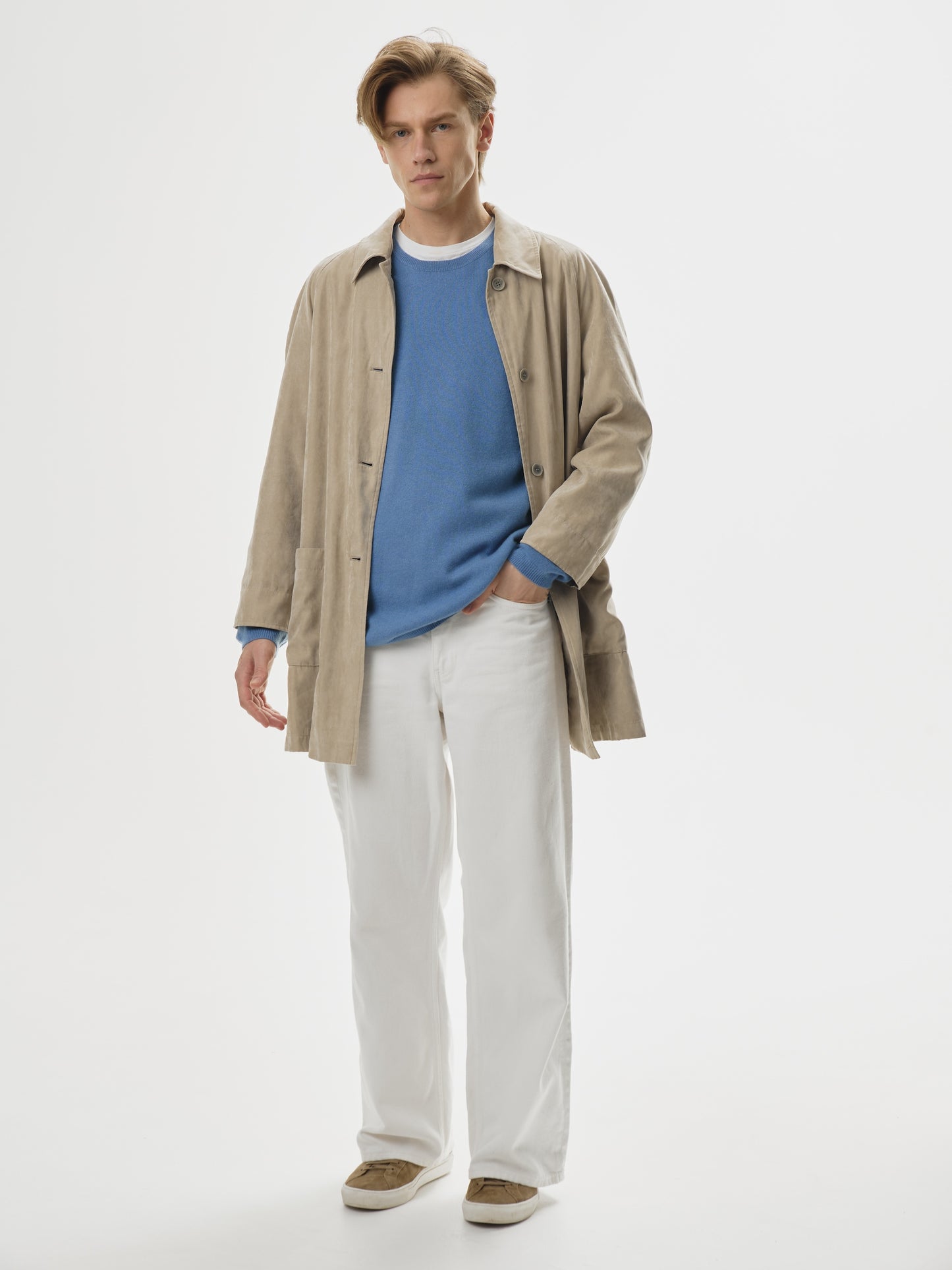 Essentials Rundhals Hellblau