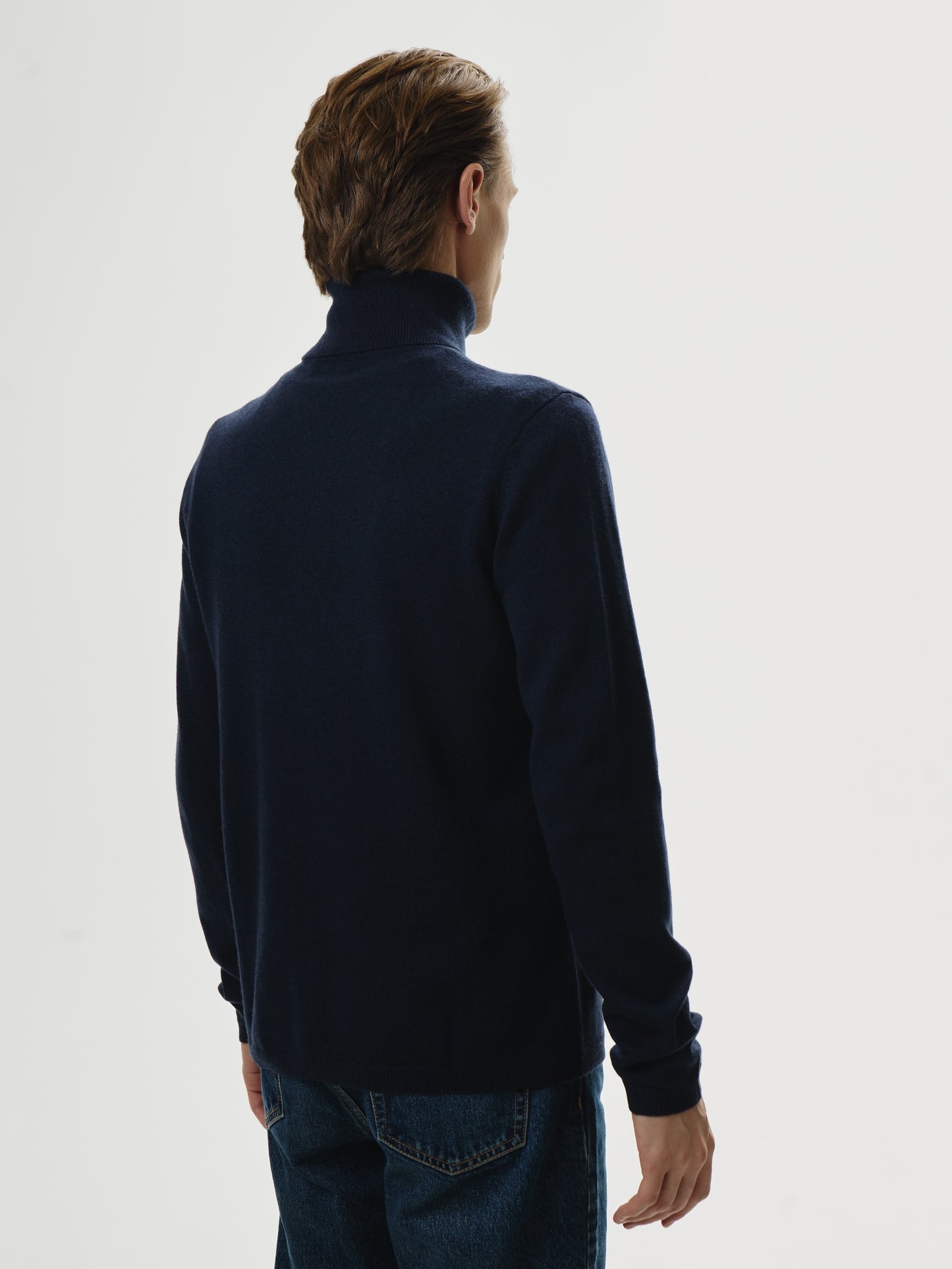 Essentials Rollkragen Marineblau