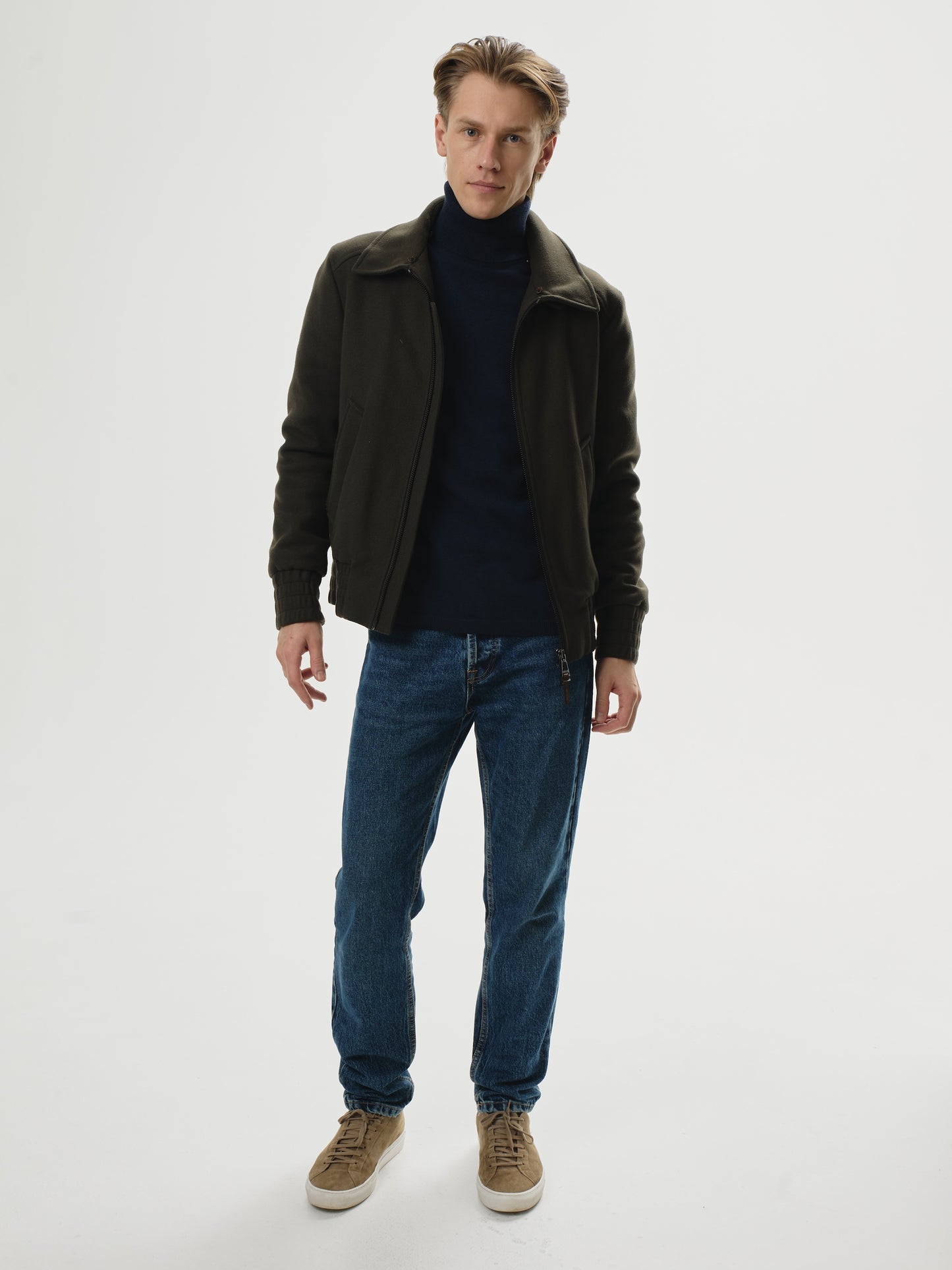 Essentials Rollkragen Marineblau