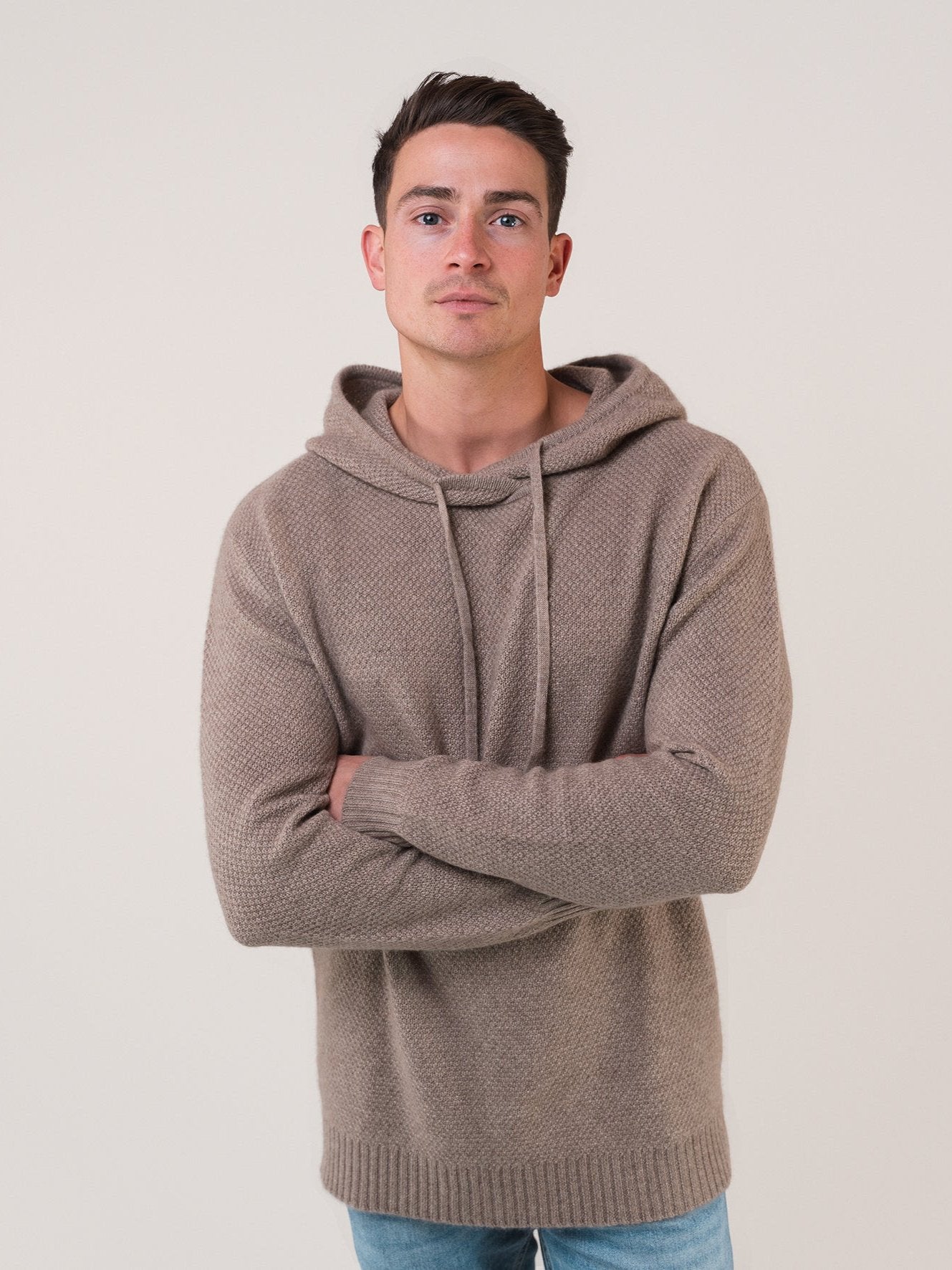 Oversized Hoodie Dunkeltaupe