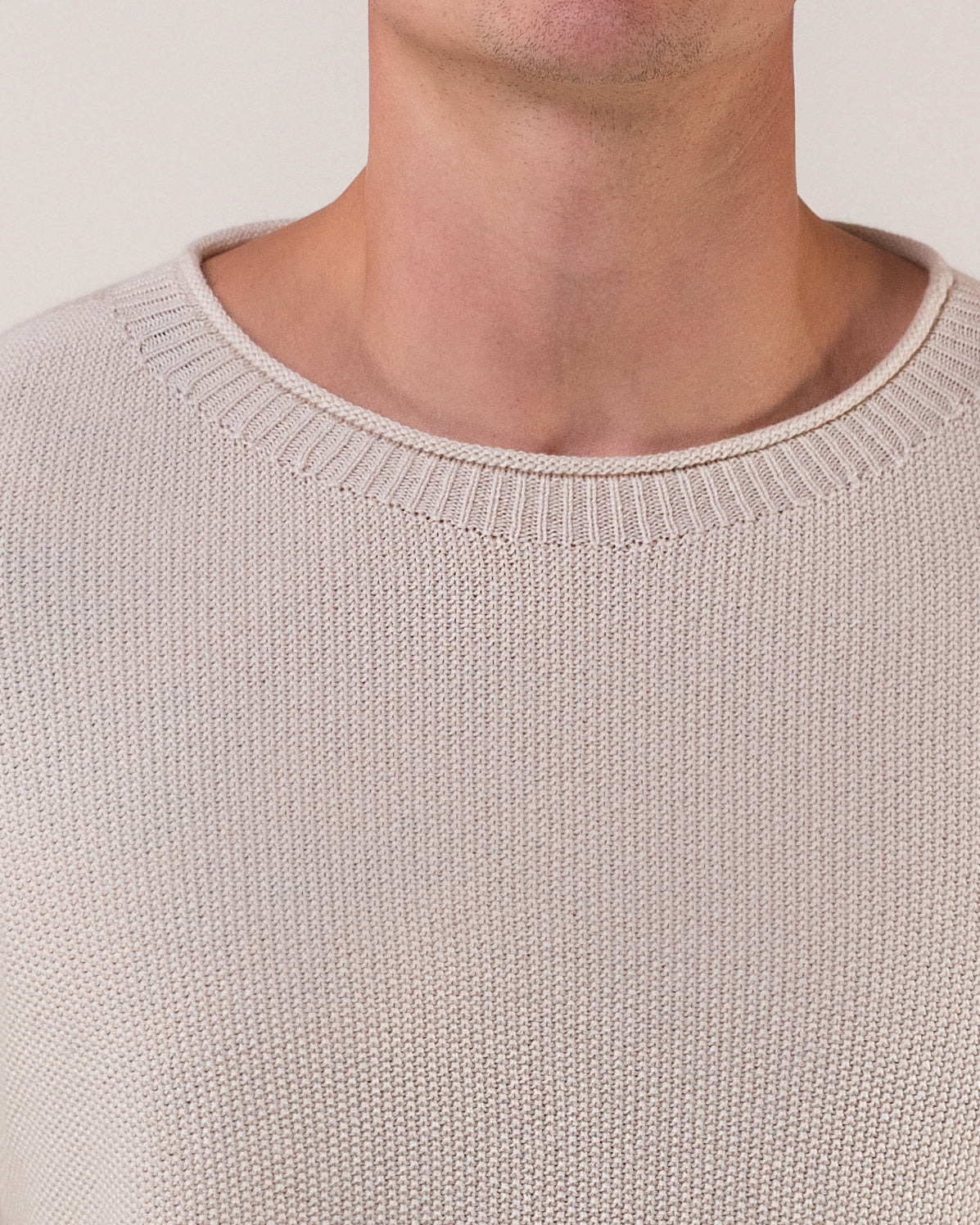 Oversized Rundhals Creme
