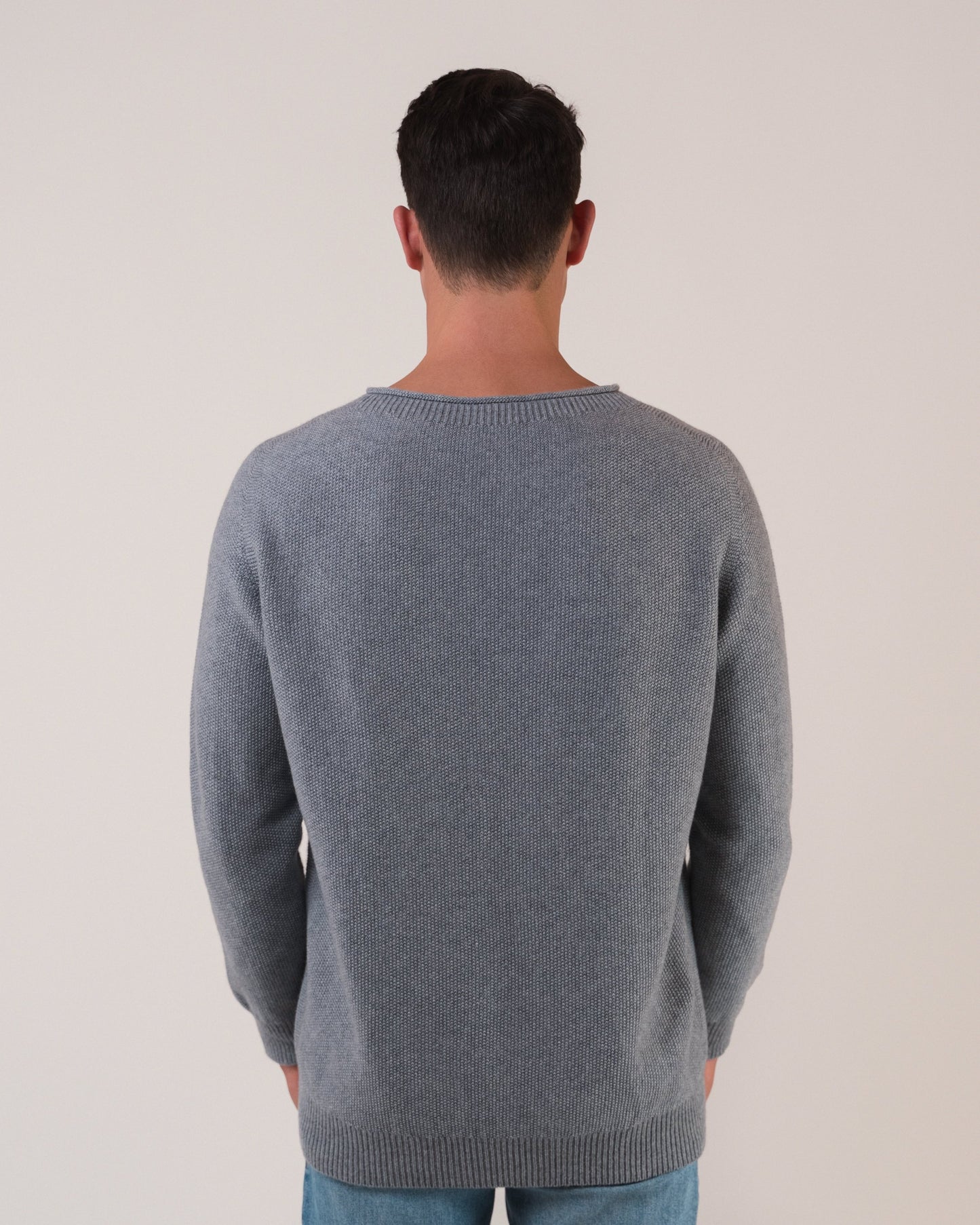 Oversized Rundhals Grau