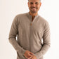 Kaschmir Pullover mit Reißverschluss in taupe