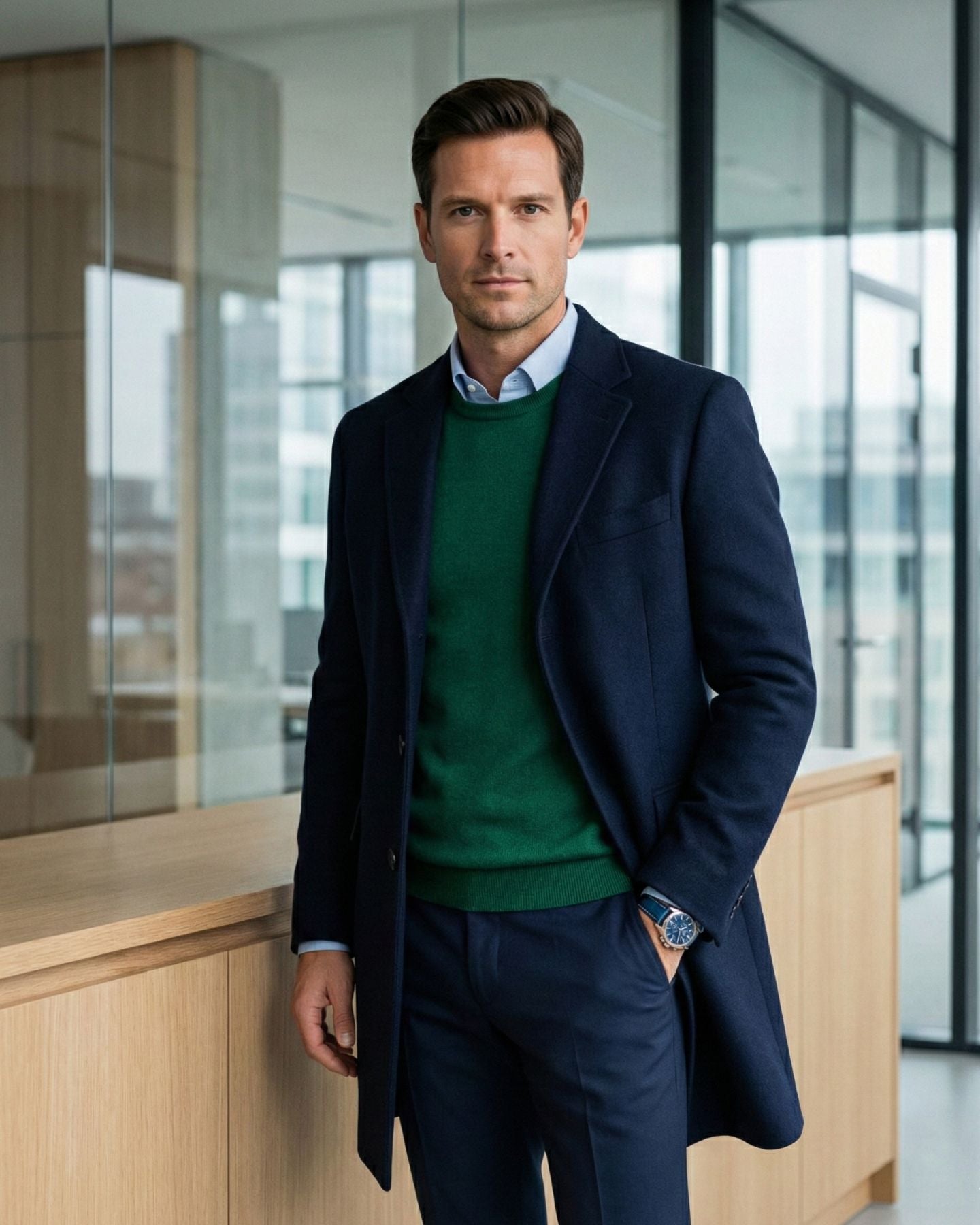 Essentials Rundhals Smaragdgrün