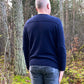 Premium Rundhals Marineblau
