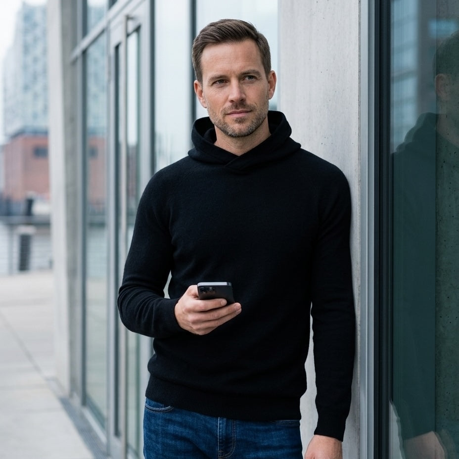 Set: Athletic Hoodie & Hose Schwarz