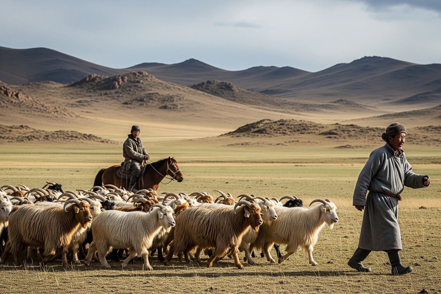 Kaschmir Ziegen und Nomaden der Inneren Mongolei