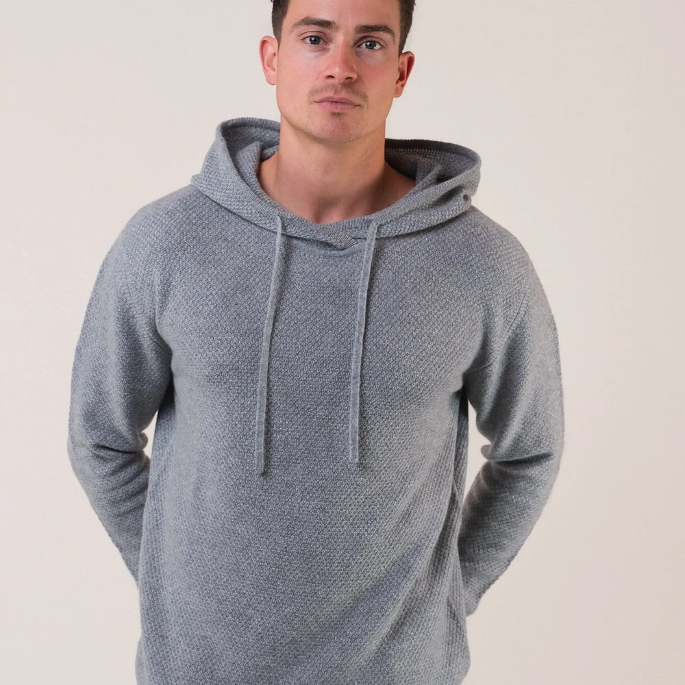 Kaschmir Oversized Hoodie in grau