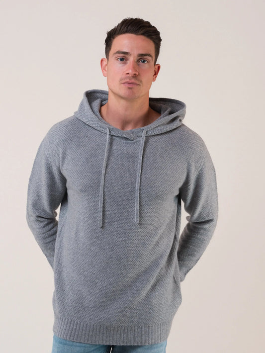 Kaschmir Oversized Hoodie in grau