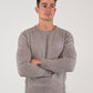 Kaschmir Rundhalspullover in taupe