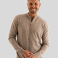 Kaschmir Pullover mit Reißverschluss in taupe