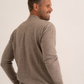 Strickjacke mit Reißverschluss Taupe