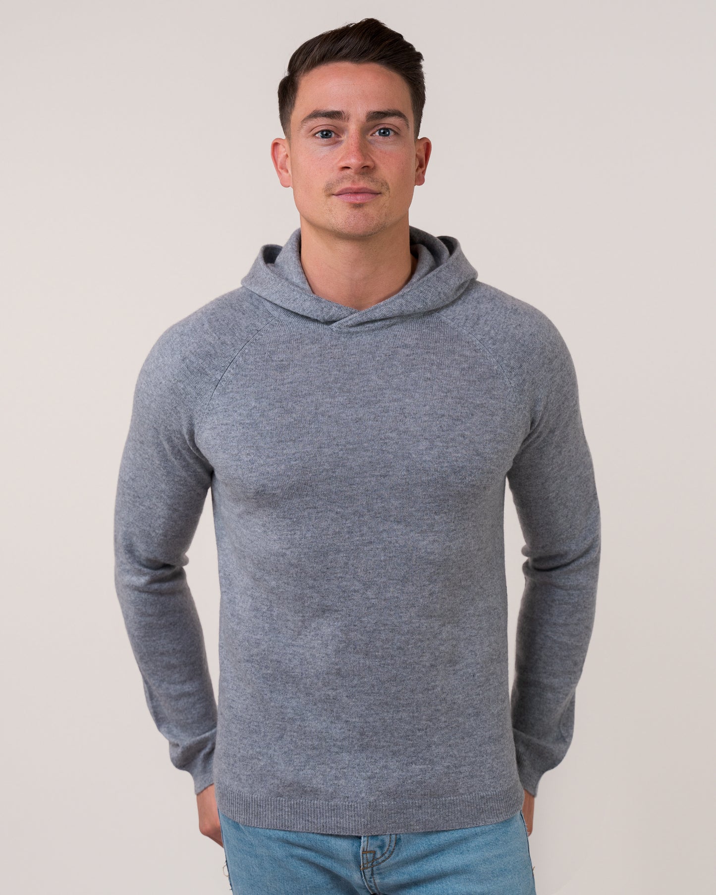 Athletic Hoodie fitted - light grey