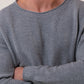Oversized Rundhals Grau