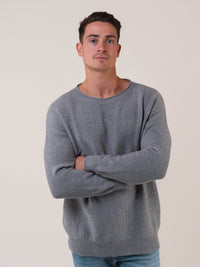 Oversized Rundhals Grau