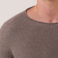 Oversized Rundhals Dunkeltaupe