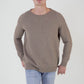 Oversized Rundhals Dunkeltaupe