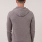 Herren Kaschmir Hoodie in Taupe – Rückenansicht mit Kapuze – Cashmere Brothers