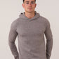 Herren Kaschmir Hoodie in Taupe aus mongolischer Edelfaser – Vorderansicht – Cashmere Brothers