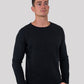 Herren Kaschmir Rundhalspullover in Schwarz aus 100 % mongolischem Kaschmir – Vorderansicht – Cashmere Brothers