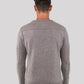 Herren Kaschmirpullover in Taupe mit Rundhalsausschnitt – Rückenansicht – Cashmere Brothers